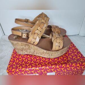 Tory Burch Tan Wedge Sandals